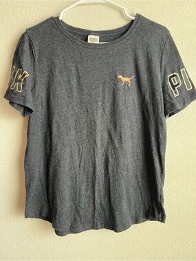 PINK Victoria's Secret Heather Gray Crewneck Tee